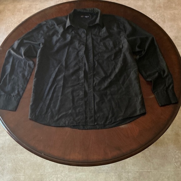 Black Button-Up Shirt - Picture 1 of 4